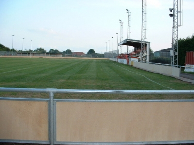 Galvanised steel spectator safety handrail, Bridgewater